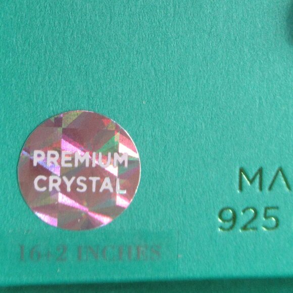 Multi-faceted Helix/Twist Crystal Necklace, 925 Silver, Italy, Dyadema, Large - Picture 7 of 13